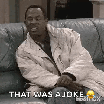 Man in White Coat Making Funny Face