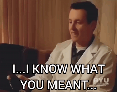 Man in White Coat Says I Know What You Meant