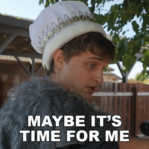 Man In White Hat And Fur Coat Says Maybe It's Time GIF
