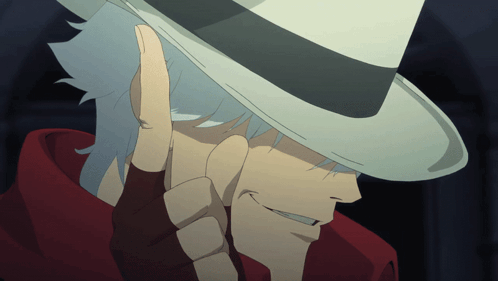 Man In White Hat And Red Jacket Shushing GIF