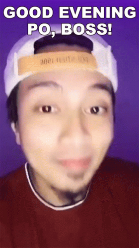 Man In White Hat And Red Shirt Saying Good Evening Po, Boss GIF
