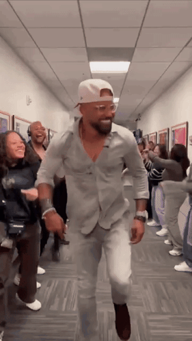 Man in White Hat Dancing
