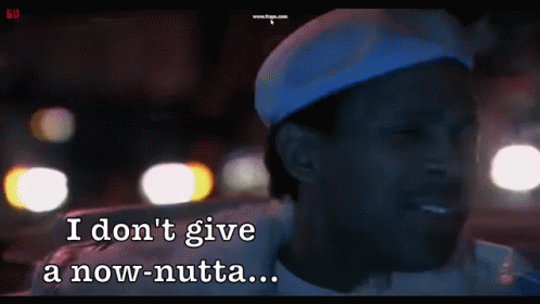 Man In White Hat Says I Don't Give A Now-Nutta GIF