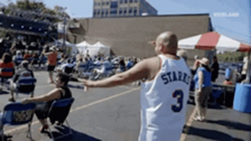Man in White Jersey Number 3