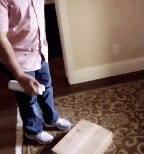 Man In White Nike Shirt With Anchor GIF