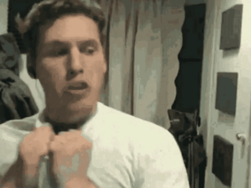 Man In White Shirt Adjusting Tie GIF