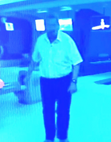 Man In White Shirt And Black Pants GIF