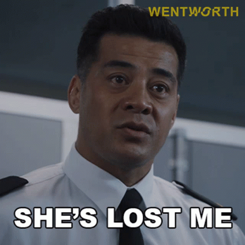 Man In White Shirt And Black Tie Says Lost Me GIF