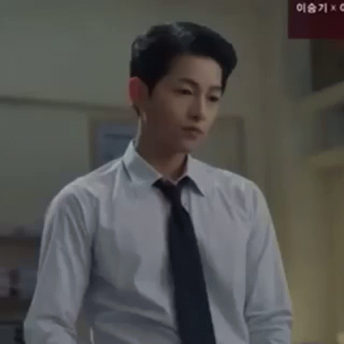 Man In White Shirt And Black Tie GIF