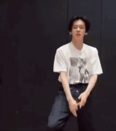 Man In White Shirt And Blue Shorts Dancing GIF
