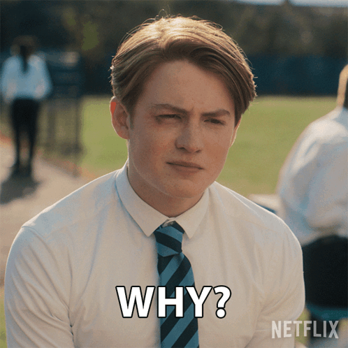 Man in White Shirt and Blue Tie Asking Why