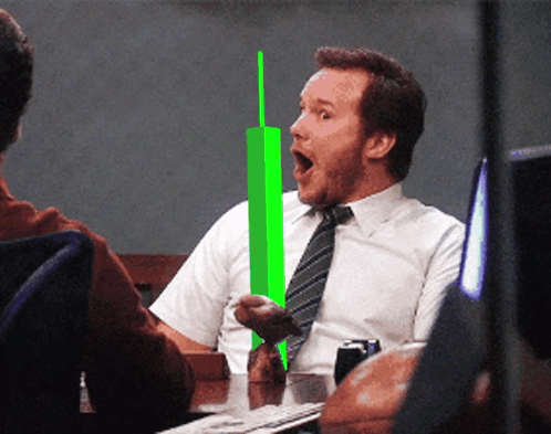Man In White Shirt And Tie Holding Green Stick GIF