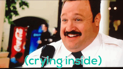 Man In White Shirt And Tie Smiling Crying Inside GIF