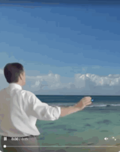 Man in White Shirt and Tie with Palm Trees