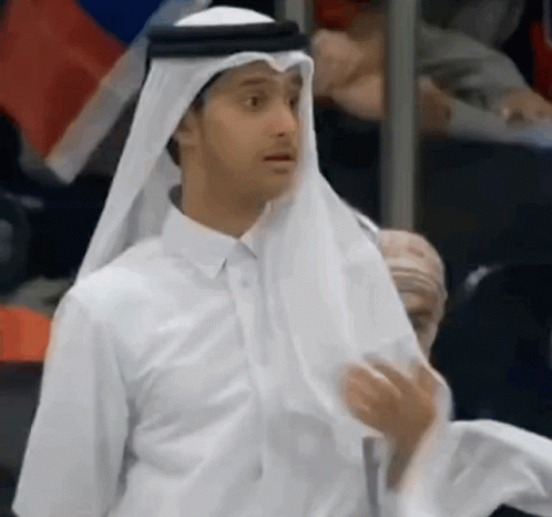 Man In White Shirt And White Head Scarf GIF