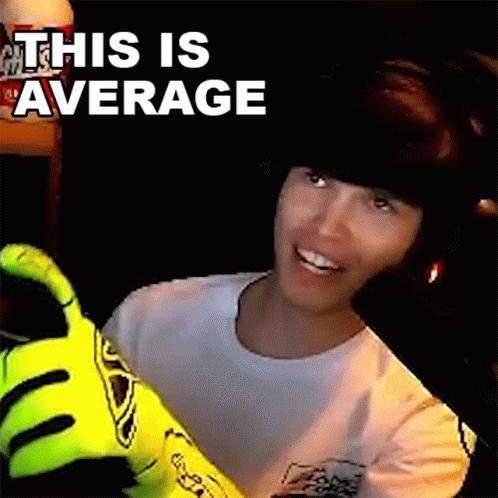 Man in White Shirt and Yellow Gloves Smiling Saying This Is Average