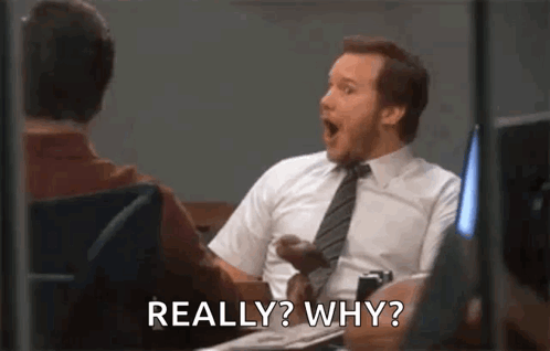 Man in White Shirt Asking Why