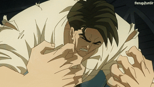 Man in White Shirt Being Punch
