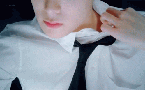 Man in White Shirt Black Tie Adjusted L