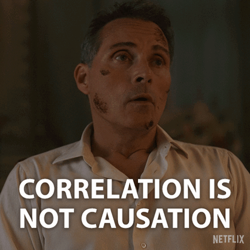 Man In White Shirt Correlation Is Not Causation GIF