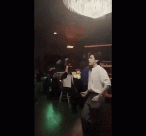 Man In White Shirt Dancing GIF