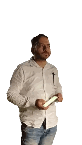 Man in White Shirt Holding Phone