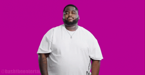 Man In White Shirt Holding Trash Can GIF