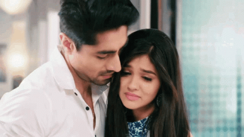 Man In White Shirt Hugging Woman GIF