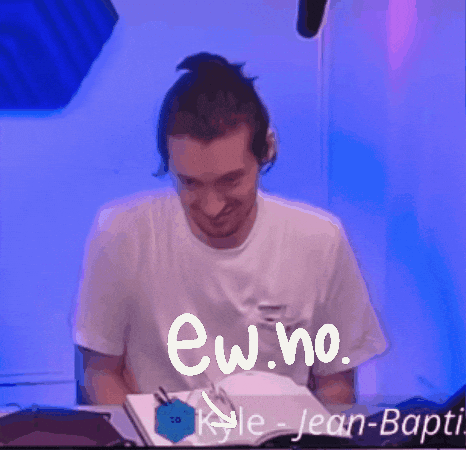 Man in White Shirt Saying Ew No