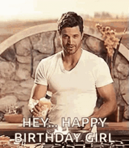 Man in White Shirt Saying Happy Birthday
