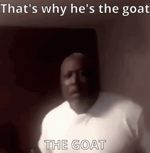 Man In White Shirt Saying He's The Goat GIF