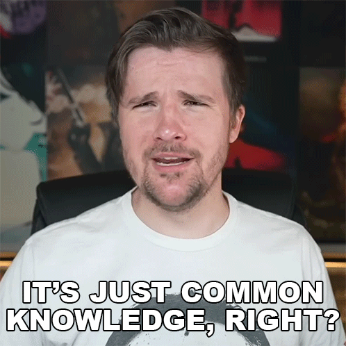 Man In White Shirt Saying It's Just Common Knowledge Right GIF