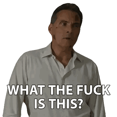 Man in White Shirt Saying What The F