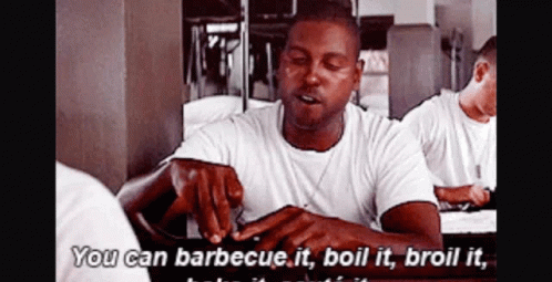 Man In White Shirt Saying You Can Barbecue It GIF