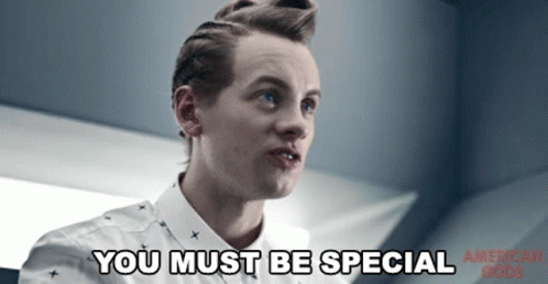 Man In White Shirt Saying You Must Be Special GIF
