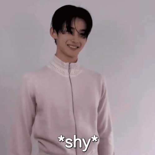 Man In White Shirt Smiling Saying Shy GIF