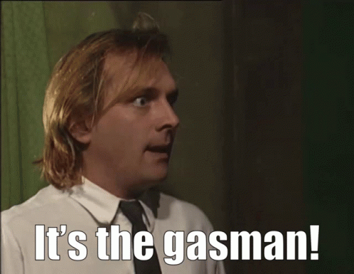 Man In White Shirt Tie Says It's Gasman GIF
