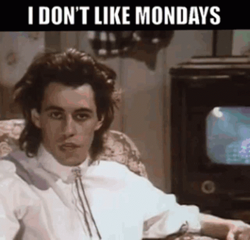 Man In White Shirt Watching TV I Don't Like Mondays GIF