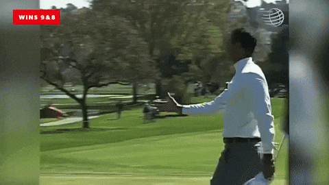 Man In White Shirt Wins 9 & 8 GIF