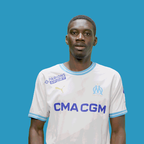 Man In White Shirt With CMA CGM GIF