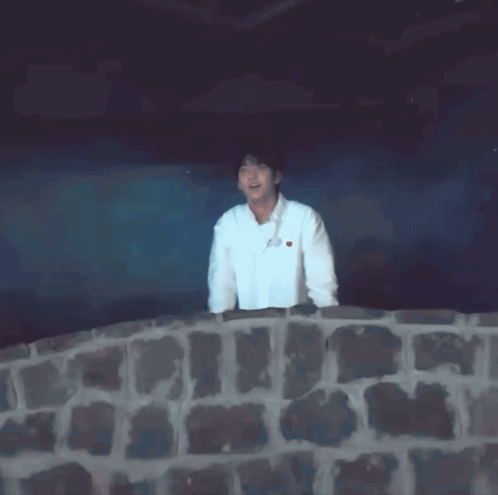 Man In White Shirt With Heart Dancing GIF