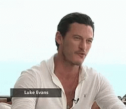 Man In White Shirt With Luke Evans GIF