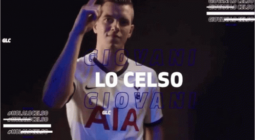 Man in White Shirt with Name Lo Celso