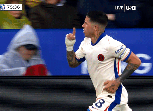 Man in White Shirt with Number 8