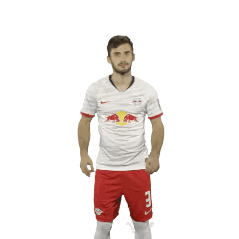 Man in White Shirt with Red Bull