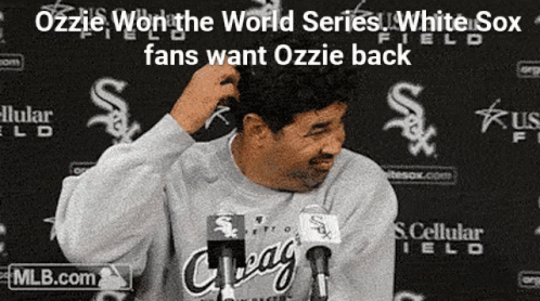 Man in White Sox Sweatshirt Fans Want Ozzie Back