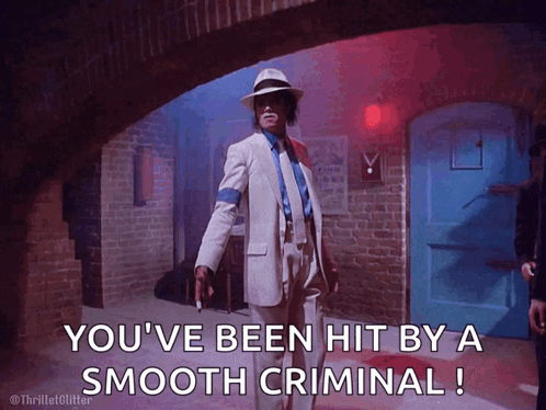 Man in White Suit and Hat Says You Been Hit by Smooth Criminal