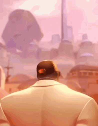 Man in White Suit Pink Background