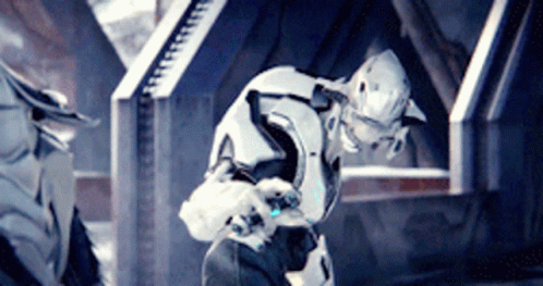 Man In White Suit Standing Next To Another Man GIF