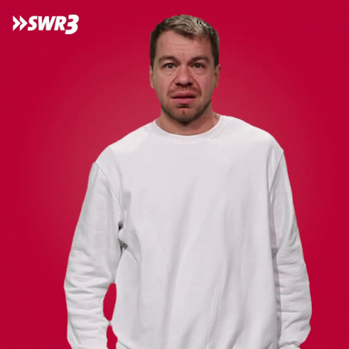 Man In White Sweater With SWR3 GIF